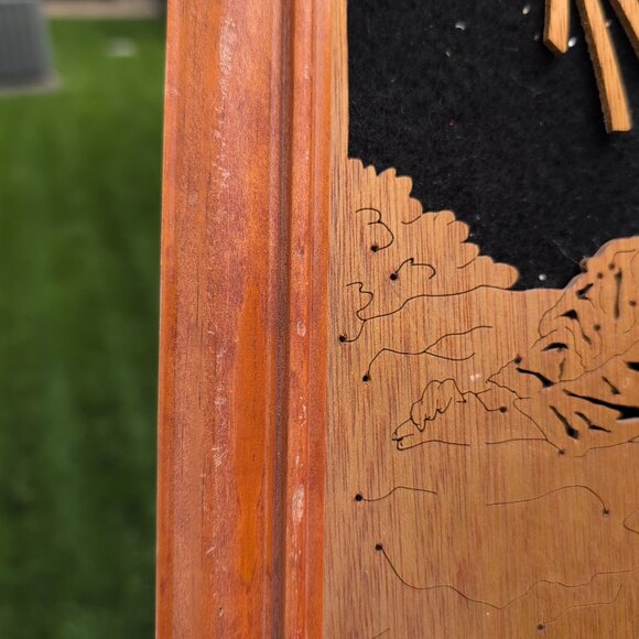 Wooden Jesus Wall Hanging Framed - Picture 3 of 5